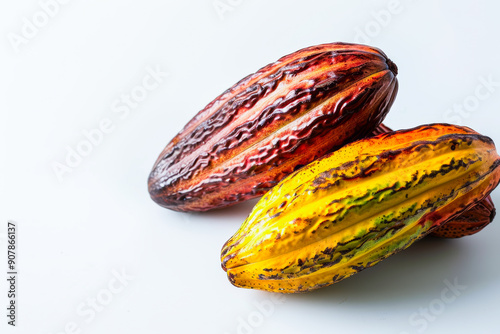 Wallpaper Mural Stunningly Exotic Cocoa Pods Displayed on a Bright and Clean Background for Visual Appeal Torontodigital.ca