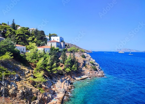 Photos Photo of the idyllic Avlaki beach on Hydra Island s eastern side