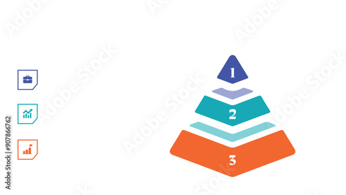 Pyramid infographic presentation layout fully editable.