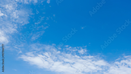 blue sky with a band of clouds