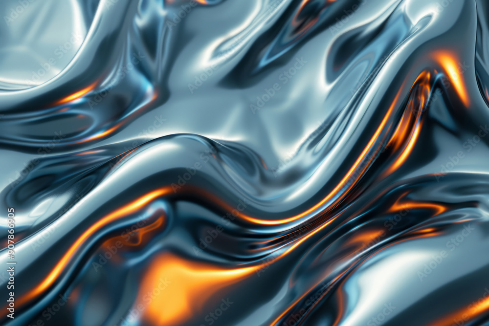 Abstract background of smooth, fluid, glossy waves Abstract background of smooth, fluid, glossy waves