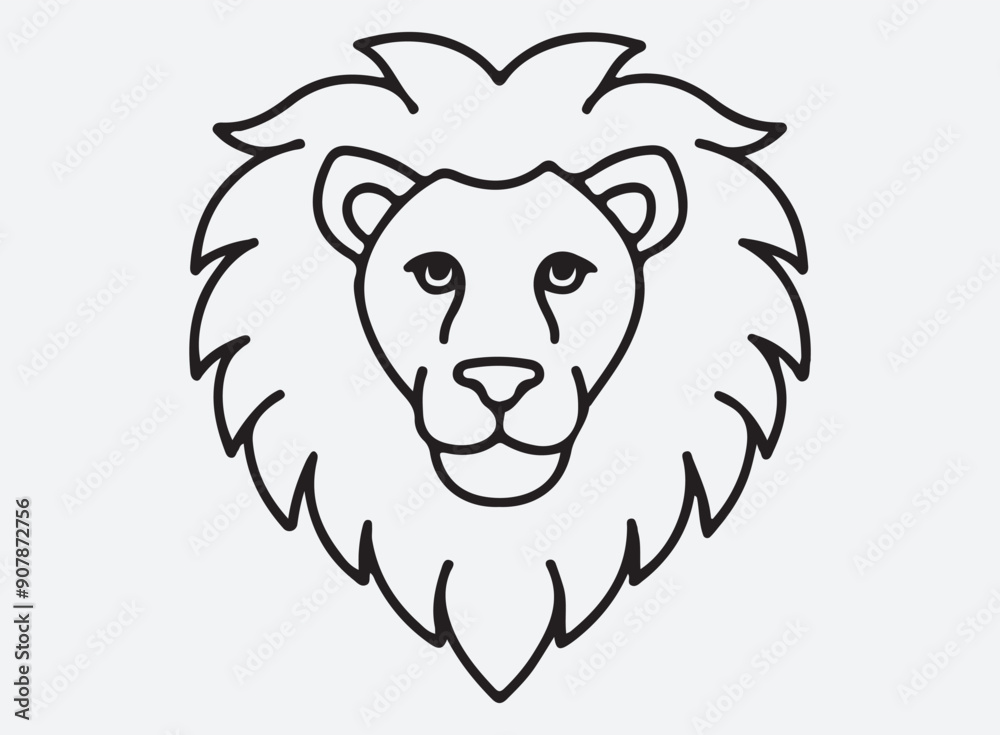 lion head outline line art design, graphic resource, vector design. lion head outline line art design, graphic resource, vector design.