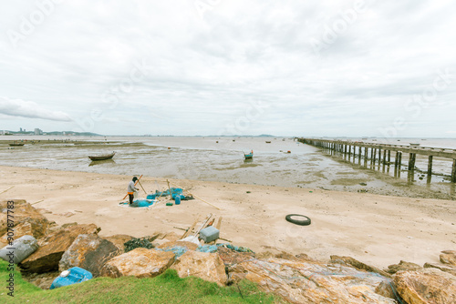 Landscape of Sriracha with sea photo