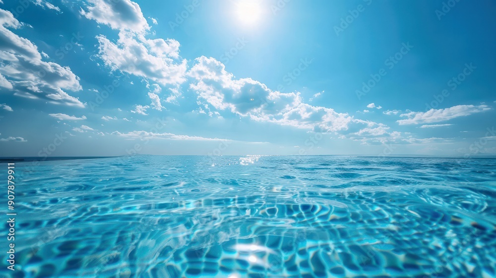 Obraz premium Swimming pool blue sky cloud sunlight
