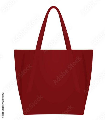 Red  hand bag. vector illustration