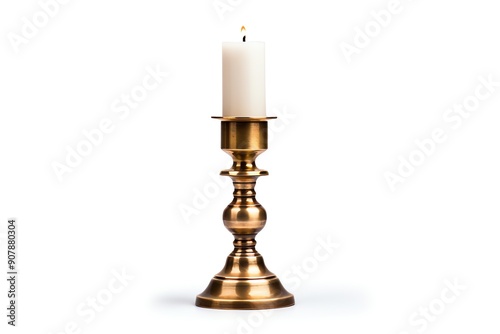 a candle on a candle holder