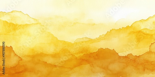 Golden Hour Watercolor Landscape