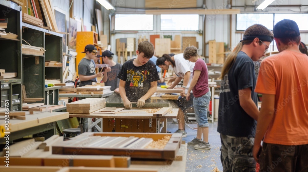 Woodworking Workshop with Young Craftsmen. Woodworking Workshop with Young Craftsmen.