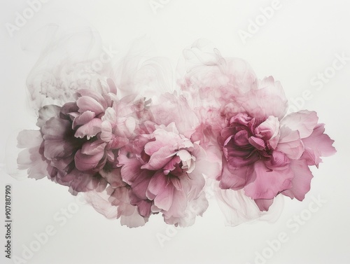 Obraz na płótnie Medium shot of Peony watercolor. w salonie