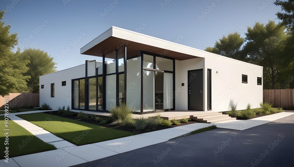 modern house in the city modern house in the city