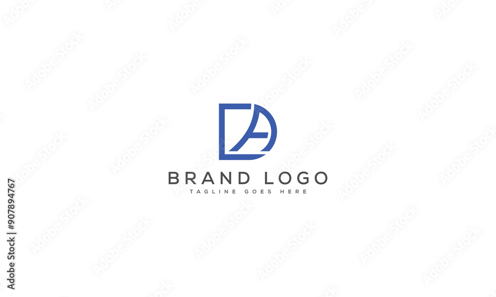 letter DA logo design vector template design for brand. letter DA logo design vector template design for brand.