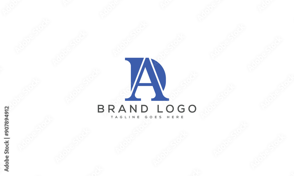 letter DA logo design vector template design for brand.