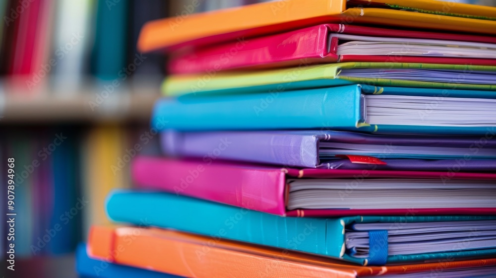 Stack of Colorful Books.