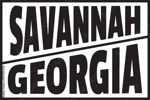 Savannah Georgia Modern Vector
