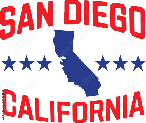 San Diego California Vector