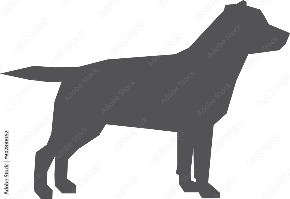 Labrador black silhouette. Dog icon. Pet symbol Labrador black silhouette. Dog icon. Pet symbol