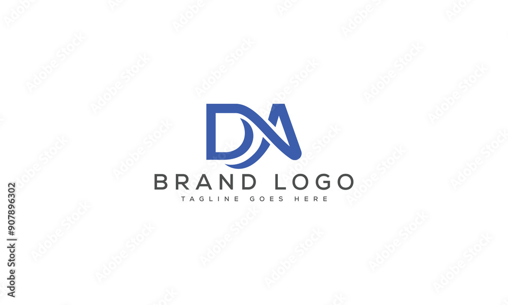letter DA logo design vector template design for brand. letter DA logo design vector template design for brand.