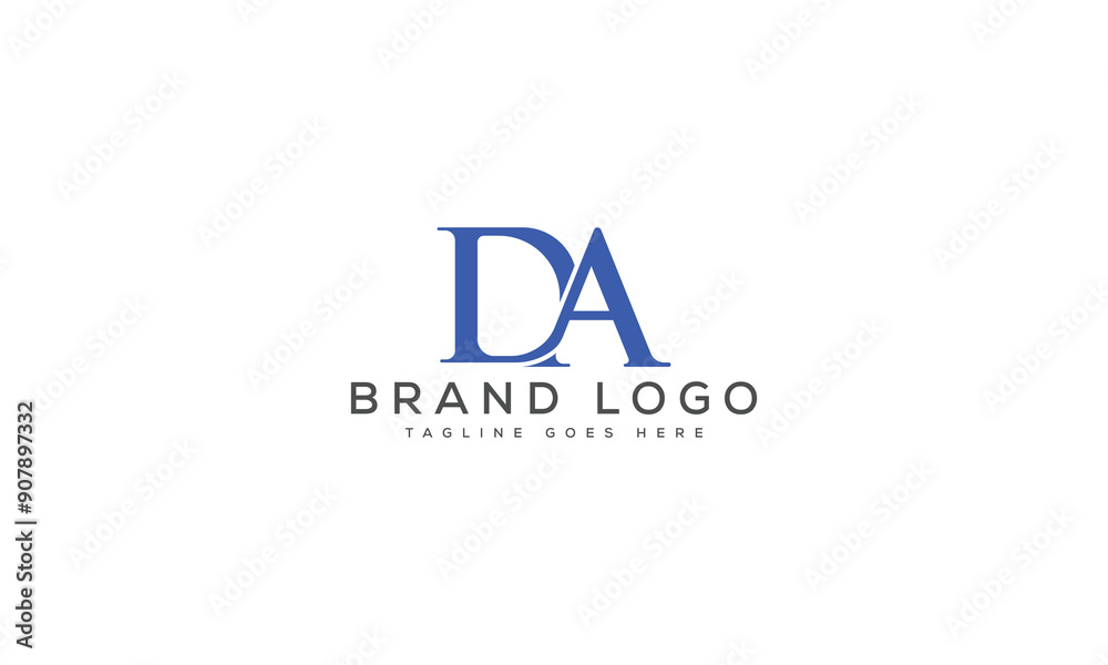letter DA logo design vector template design for brand. letter DA logo design vector template design for brand.