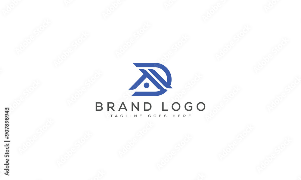 letter DA logo design vector template design for brand. letter DA logo design vector template design for brand.
