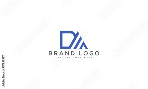letter DA logo design vector template design for brand.