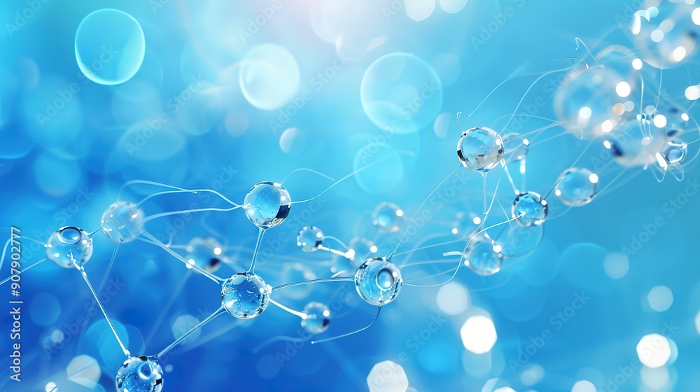 Wonderful Background of blue molecular structure