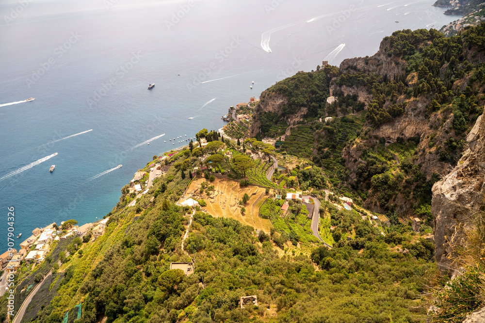 Valle delle Ferriere valley viewed from Villa Cimbrone in Italy.