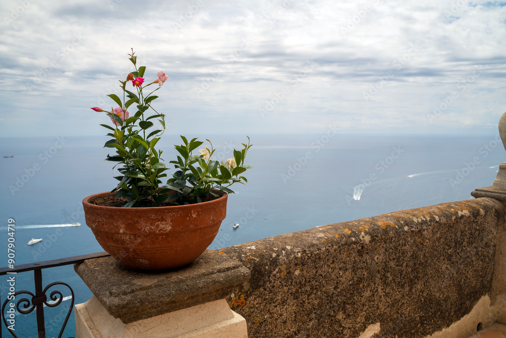 Terrazza dell'Infinito at Villa Cimbrone in the Italian town Ravello.