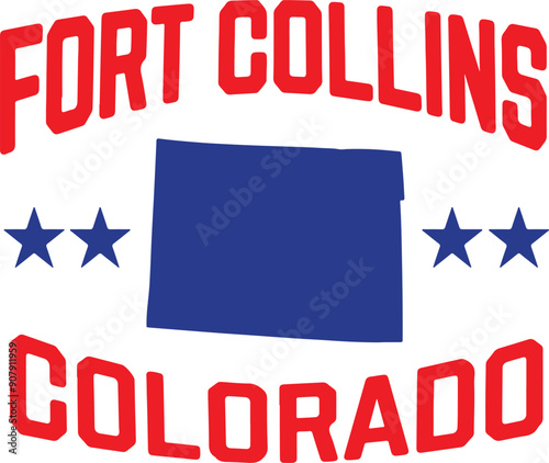 Fort Collins Colorado Vector