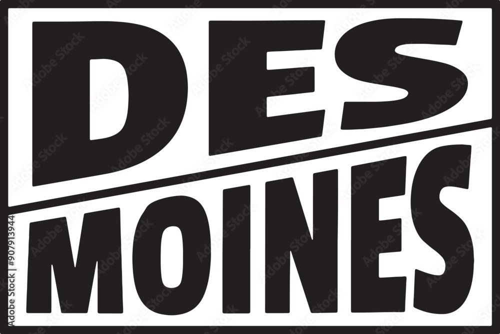 Des Moines Iowa Modern Vector Des Moines Iowa Modern Vector