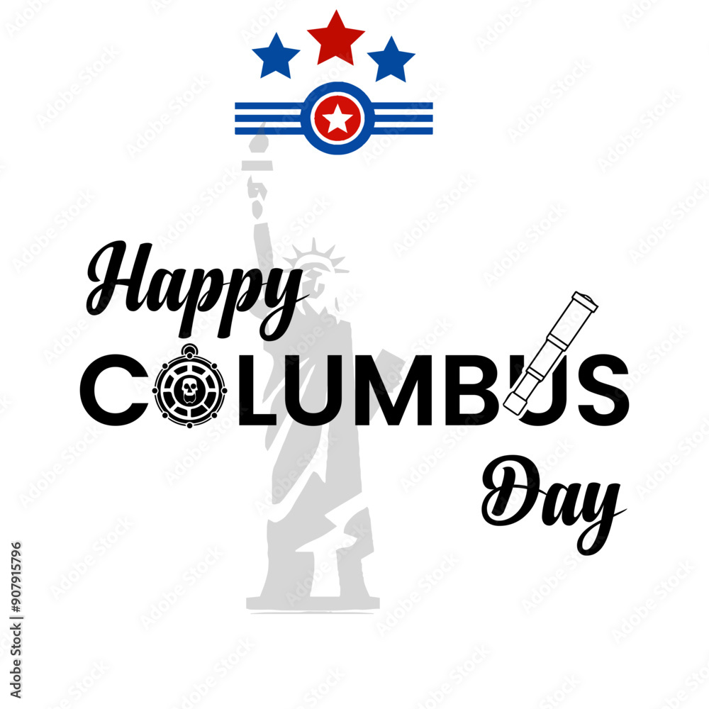 Happy Columbus Day Design Vector Happy Columbus Day Design Vector