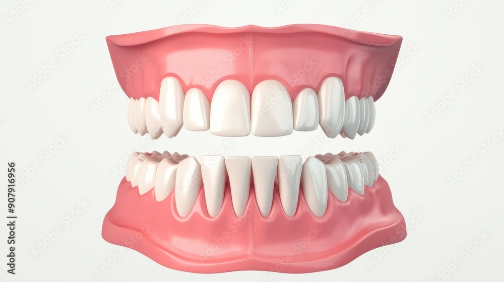 Obraz premium Detailed anatomy of teeth and gums