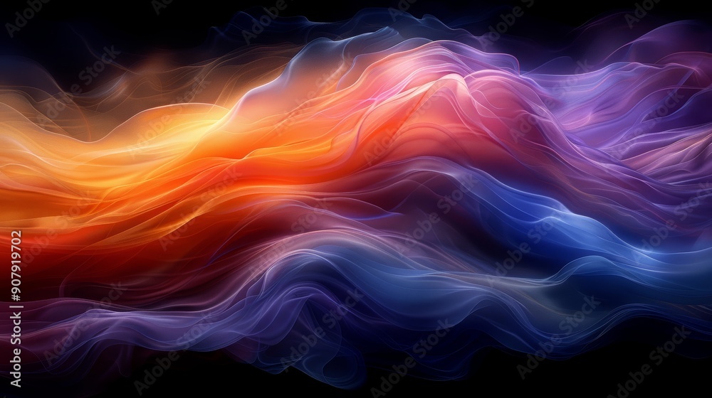 beautiful and colorful rainbow waves, smoke, fog flows on dark background
beautiful and colorful rainbow waves, smoke, fog flows on dark background