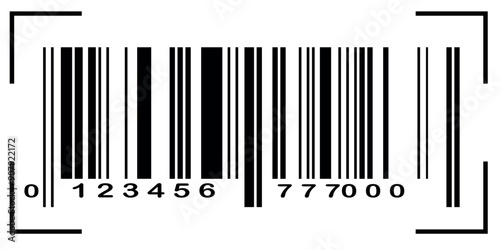 Realistic barcode icon on a white background. Vector design. Vector set.