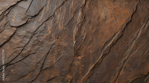 brown slate with a matte finish and visible foliations