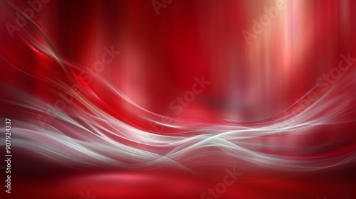 beautiful and colorful fluid flow background, main colors are red and black on dark background 