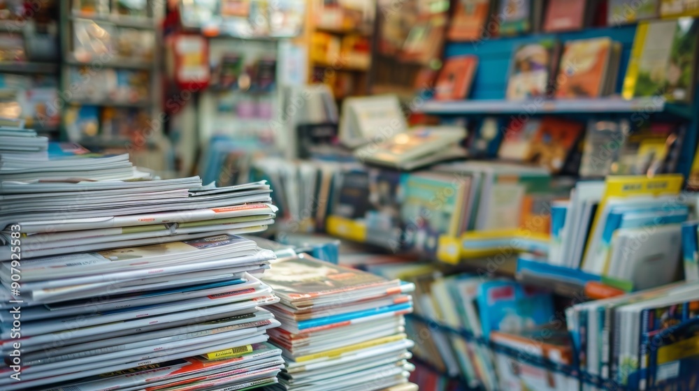 Stack of Books in Bookstore. Stack of Books in Bookstore.