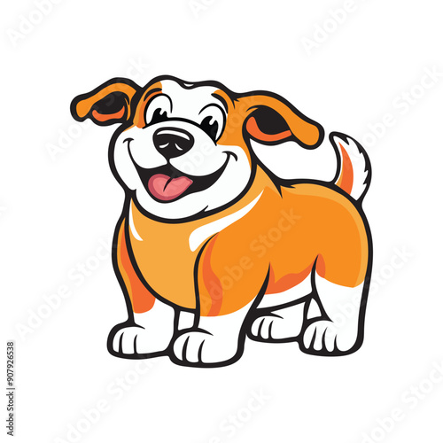 Dog vector art silhouette style illustration