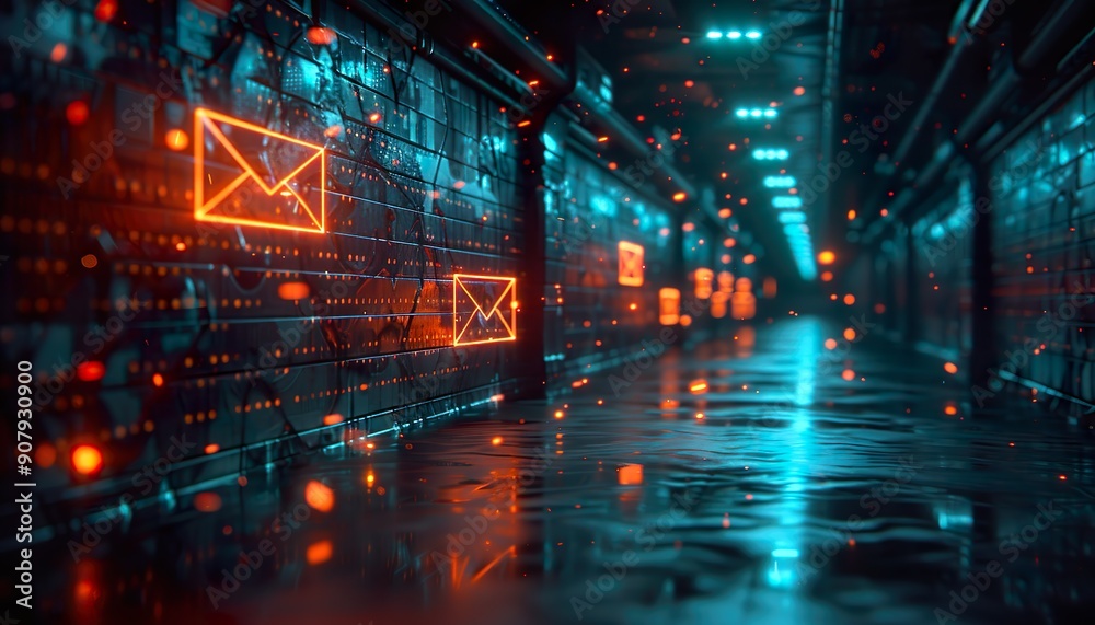 Marketing and business ideas through email, email or newsletter. email marketing or newsletter concept, sending e-mails Marketing and business ideas through email, email or newsletter. email marketing or newsletter concept, sending e-mails