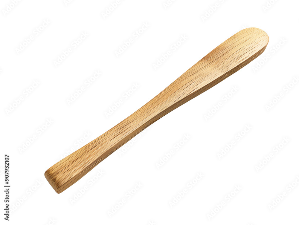 A wooden butter knife isolated on a white background. Perfect for dairy spreading, kitchen tools, and rustic culinary themes. A wooden butter knife isolated on a white background. Perfect for dairy spreading, kitchen tools, and rustic culinary themes.
