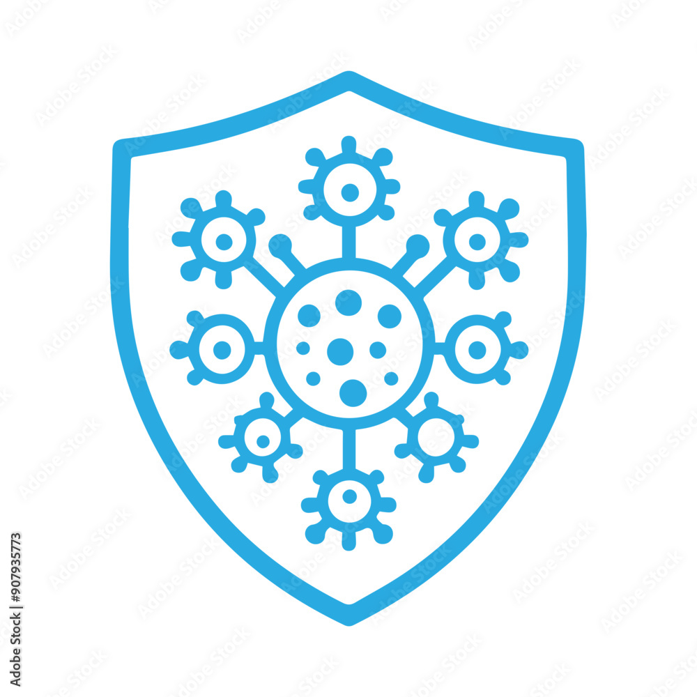 Virus protection icon flat design Virus protection icon flat design