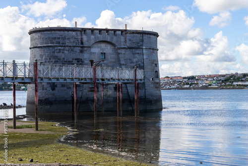 Martello Tower at low tide photo