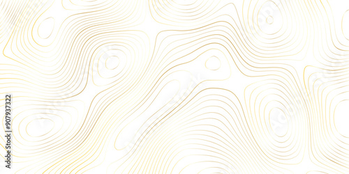 Abstract background wavy topographic line contour geography map. Seamless pattern and banner design. Modern and dynamic feel to topographic mapping vector illustration.