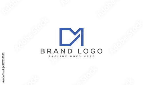 Free Download letter DM logo design vector template design for brand. - GFXLoad
