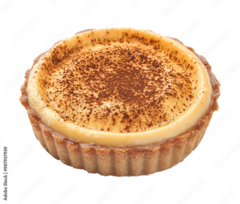 Milk Tart isolated on transparent background Milk Tart isolated on transparent background