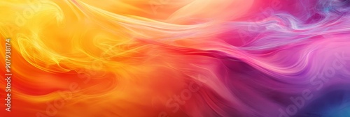 Wallpaper Mural A vibrant abstract background featuring swirling colors of yellow, orange, red, pink, and purple, symbolizing energy, creativity, passion, harmony, and transition. Torontodigital.ca