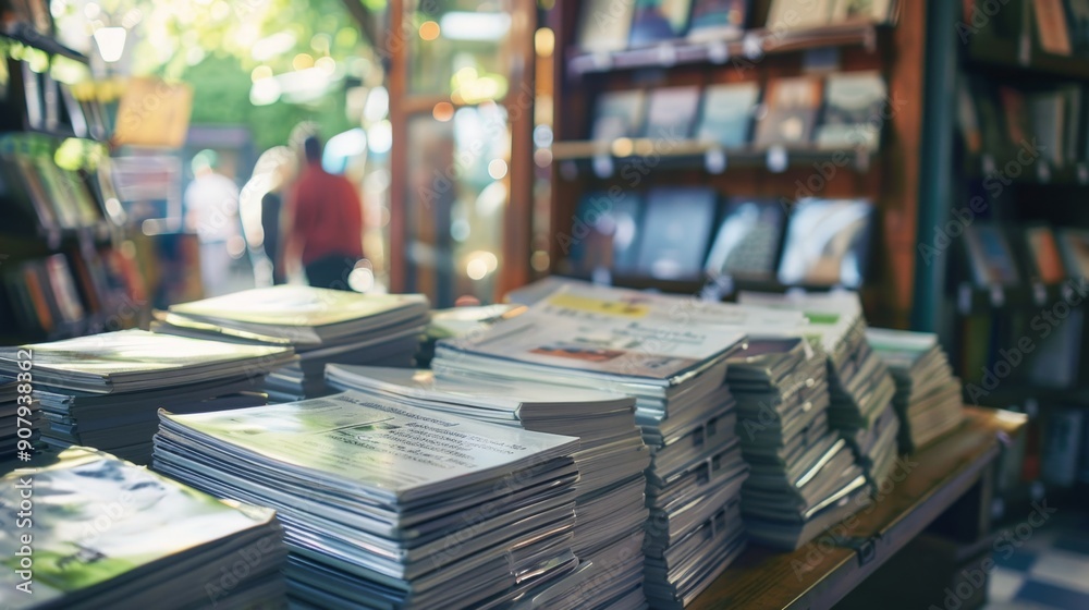 Stacks of Paperbacks on a Wooden Table. Stacks of Paperbacks on a Wooden Table.