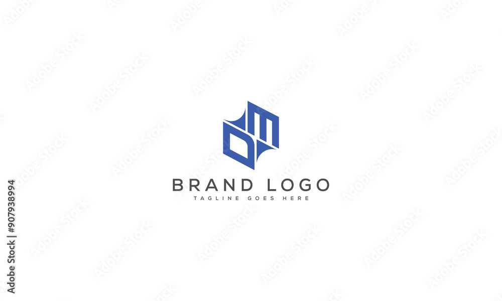 letter DM logo design vector template design for brand.