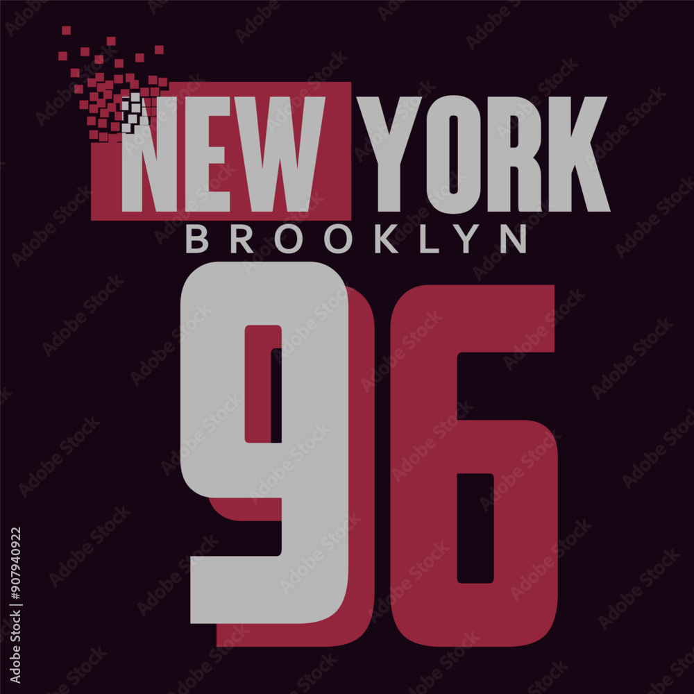 Fototapeta premium New York City Brooklyn Sport wear typography emblem, t-shirt stamp graphics, tee print, athletic apparel design