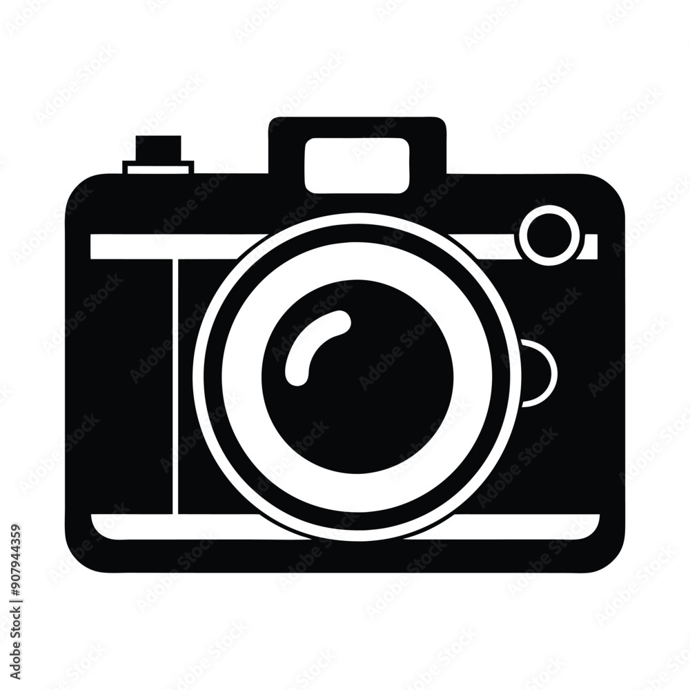 Camera Vector silhouette icon simple Free vector Camera Vector silhouette icon simple Free vector