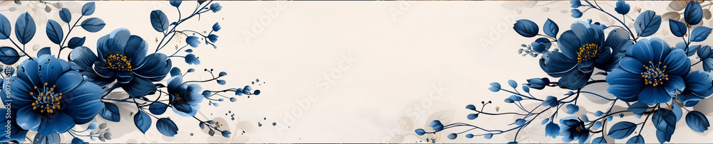 Obraz premium Blue flower paper